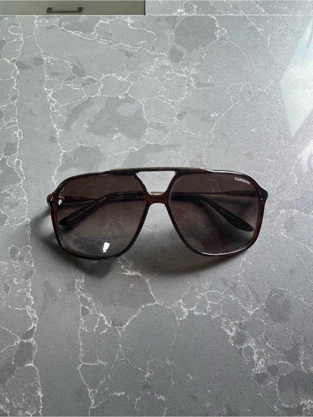 Carrera Tortoise Shell Brown Lens Aviator Sunglasses